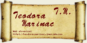 Teodora Marinac vizit kartica